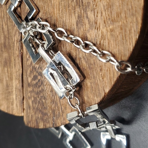 Square Link Chain Necklace – MATEO N3203 swanky‎ estate modernist squared link necklace